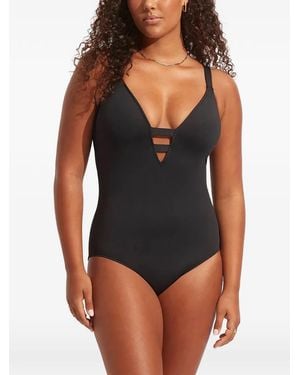 Seafolly Strappy-Back Swimsuit - Black