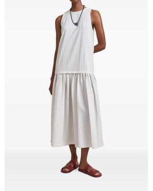 La Ligne Cornelia Dropped-Waist Dress - White