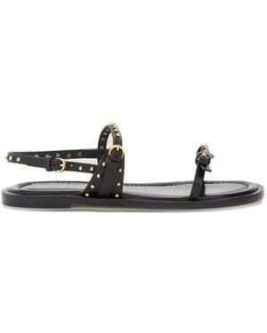 Odissi Jackie Bow-Detail Leather Sandals - White