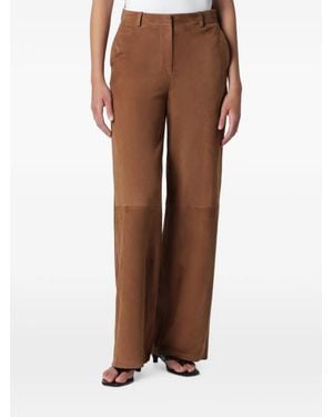 Nour Hammour Coda Hose Aus Wildleder - Braun
