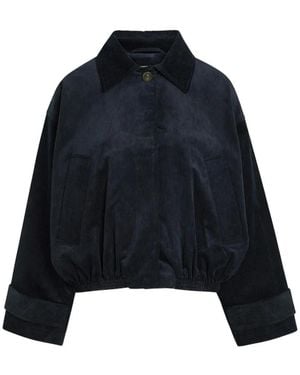 Rohe Corduroy Elasticated-Hem Jacket - Blue