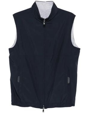 Corneliani Zip-Up Gilet - Blue