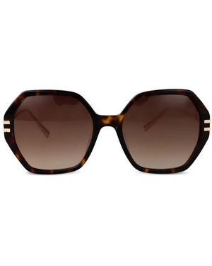 Chopard Geometric Frame Sunglasses - Brown
