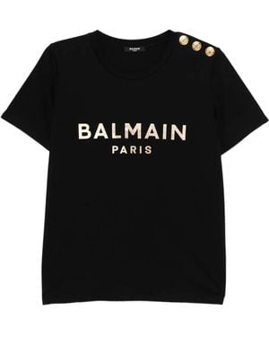 Balmain Logo-Print T-Shirt - Black