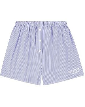 Sporty & Rich ストライプ ショートパンツ - パープル