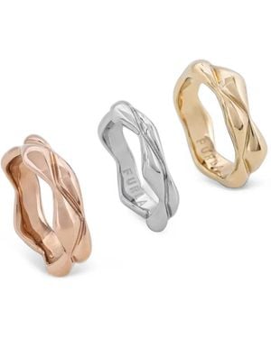 Furla Verdrehte Ringe (3Er-Set) - Weiß