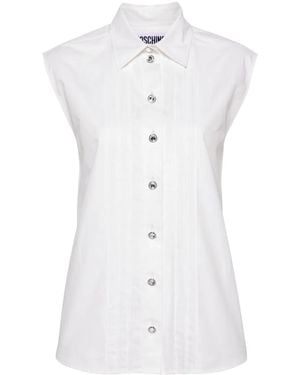 Moschino Ribbed Detail Shirt - White