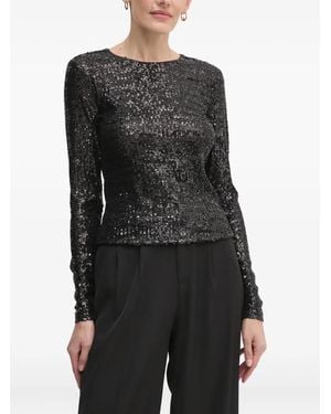 DKNY Sequin Long-sleeve Top - ブラック