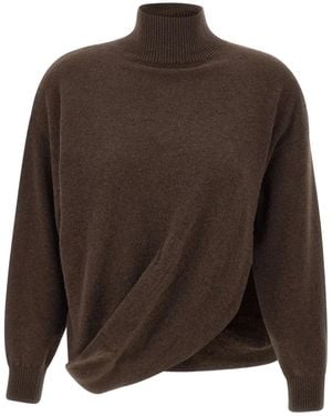 Marella Pull À Détail Torsadé - Marron