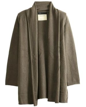 Frenckenberger Shawl-Collar Open-Front Cardigan - Green