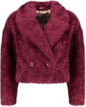 Herno Cropped-Jacke aus Faux Fur - Rot
