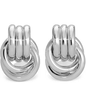 Heaven Mayhem Baby Knot Earrings - White