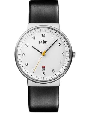 Braun Watches Classic Leather 40Mm Watch - Grey