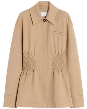 Sportmax Shirred-Waist Jacket - Natural