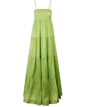 THE ROSE IBIZA Silk Maxi Dress - Green