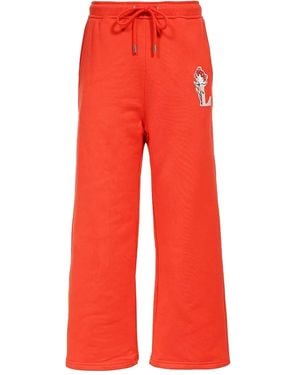 Lanvin Jogginghose mit Rosenapplikation - Rot