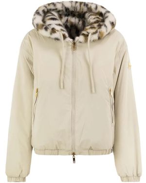Moose Knuckles Eaton Bunny Reversible Hooded Jacket - Natural