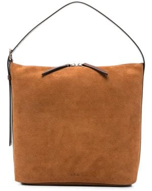 A.P.C. Vera Suede Shoulder Bag - Brown