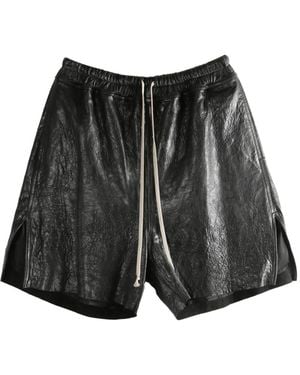 Rick Owens Leather Shorts Boxers - Black