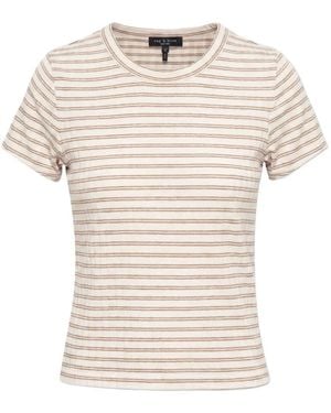 Rag & Bone Luca Striped Short-Sleeve T-Shirt - White