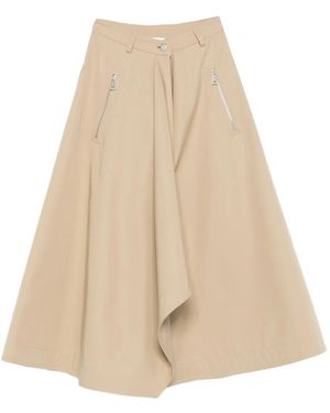 Nanushka Drape-Front Skirt - Natural