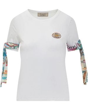 ALESSANDRO ENRIQUEZ Foulard-Detail T-Shirt - White