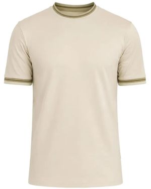 BOSS Contrast-Tipping T-Shirt - Natural