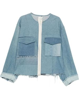 Kuro Remake Mark Ii Frayed Denim Jacket - Blue