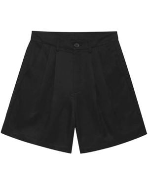 Anine Bing Carrie Shorts Met Geplooid Detail - Zwart