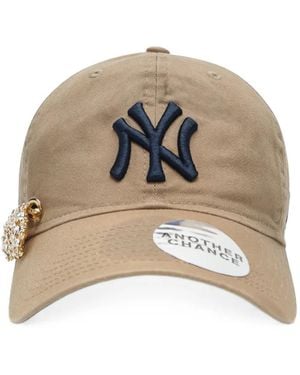 ANOTHER CHANCE Embellished Logo-Embroidered Baseball Cap - Natural