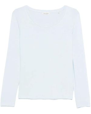 Marc O' Polo Long-Sleeve Round-Neck Top - White