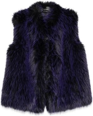 Patrizia Pepe Fluffy Gilet - Blue