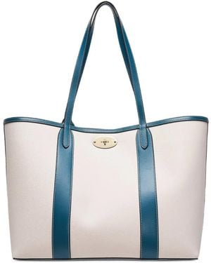 Mulberry Bayswater Contrast-Trim Tote Bag - White