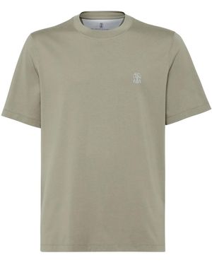 Brunello Cucinelli ロゴ Tシャツ - グリーン