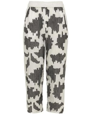 Devotion Orenda Patterned Cropped Trousers - White