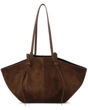 Yuzefi Large Mochi suede shoulder bag - Marrón