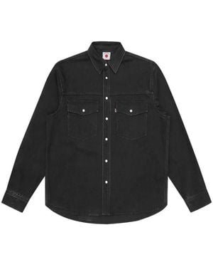 BBCICECREAM Camicia Denim Running Dog - Nero