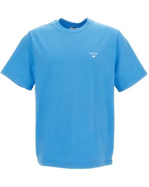Arte' Embroidered-logo T-shirt - Blue