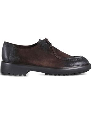 Tagliatore Lace-Up Loafers - Brown