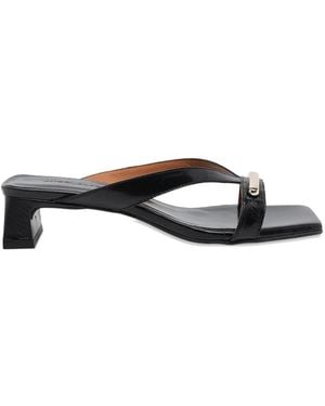 Ángel Alarcón 40Mm Leather Heeled Sandals - White