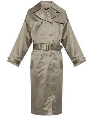 Willy Chavarria Double-Breasted Belted Midi Dress - White