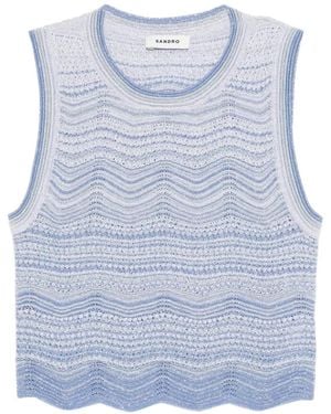 Sandro Sleeveless Top - Blue