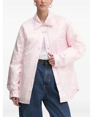 Miss Sixty Letter-Patch Shirt Jacket - Blue