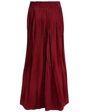 Sa Su Phi Pleated Elasticated-Waist Maxi Skirt - Red