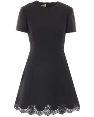Valentino Garavani Lace-Trim Mini Dress - Black
