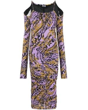 Versace Jeans Couture Abito Con Stampa - Bianco