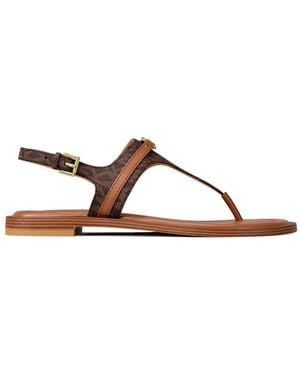 Michael Kors Mandy Buckle Pattern Sandals - Brown