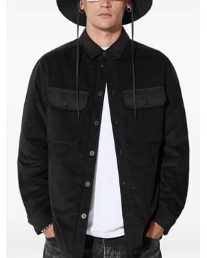 Neil Barrett Button-Fastening Corduroy Shirt Jacket - Blue