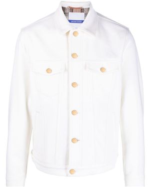 Jacob Cohen Geknöpfte Jacke Mit Logo-Patch - Weiß