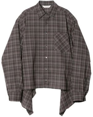 Beautiful People Check Tuxedo Shirt - Grey